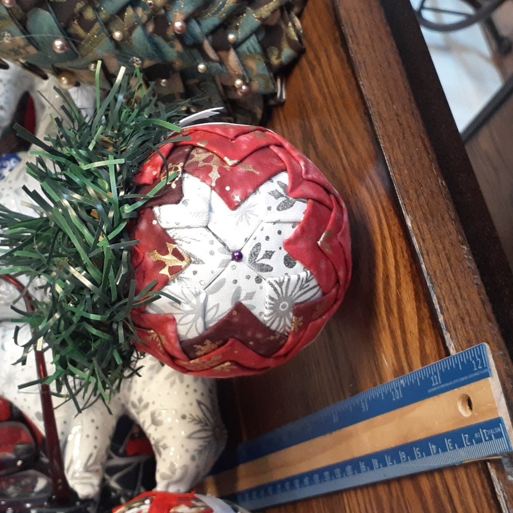 #12 Quilted Christmas Decor Approximately 6"